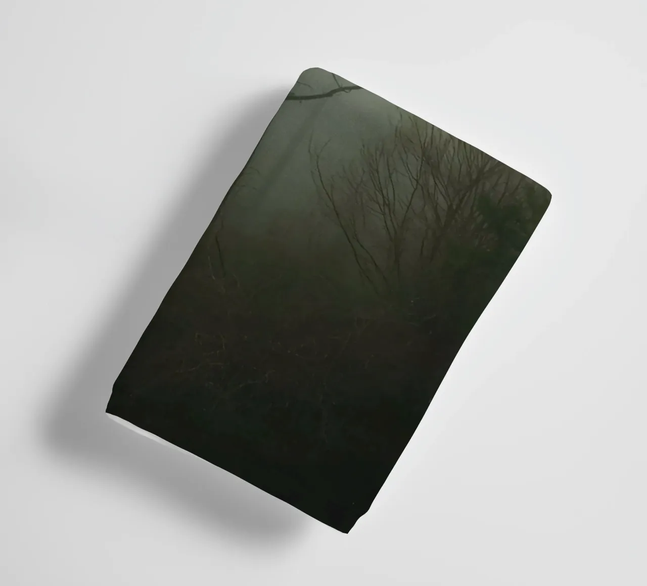 Foggy Forest with Pine and Bare Trees towel by DesignDoodle