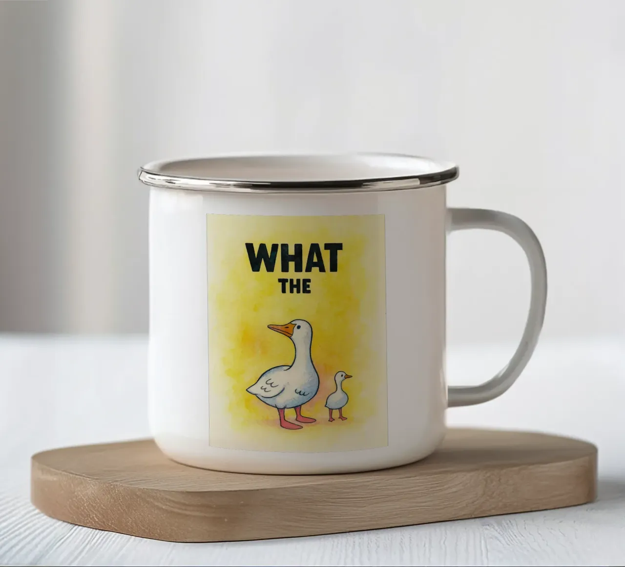 che anatra tazza in smalto da wadasx