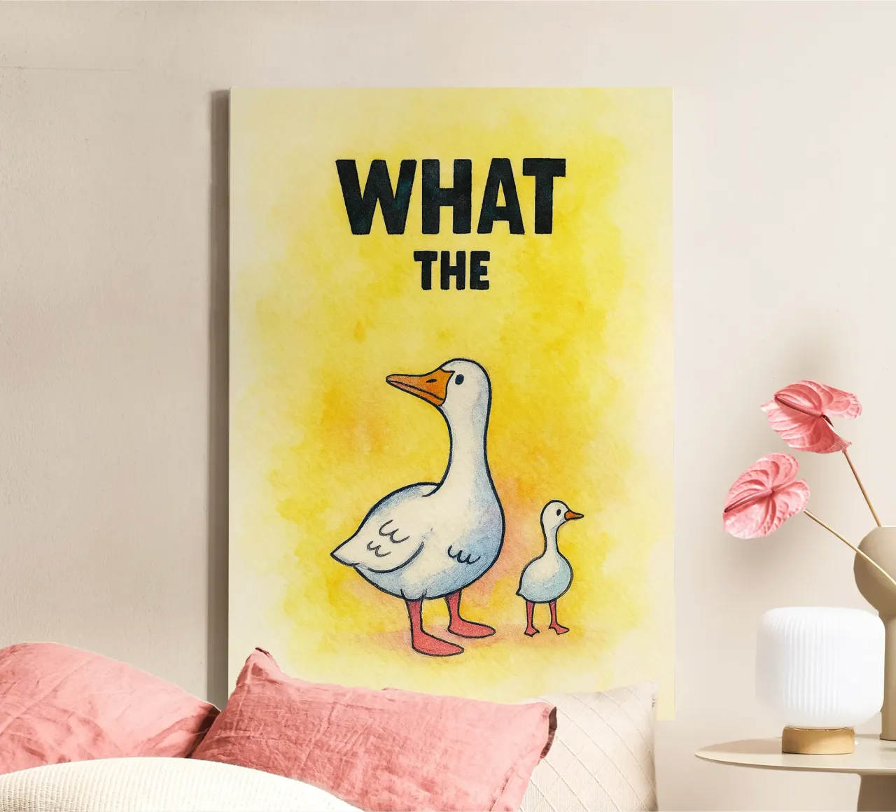 what the duck canvas with Floater frame by wadasx
