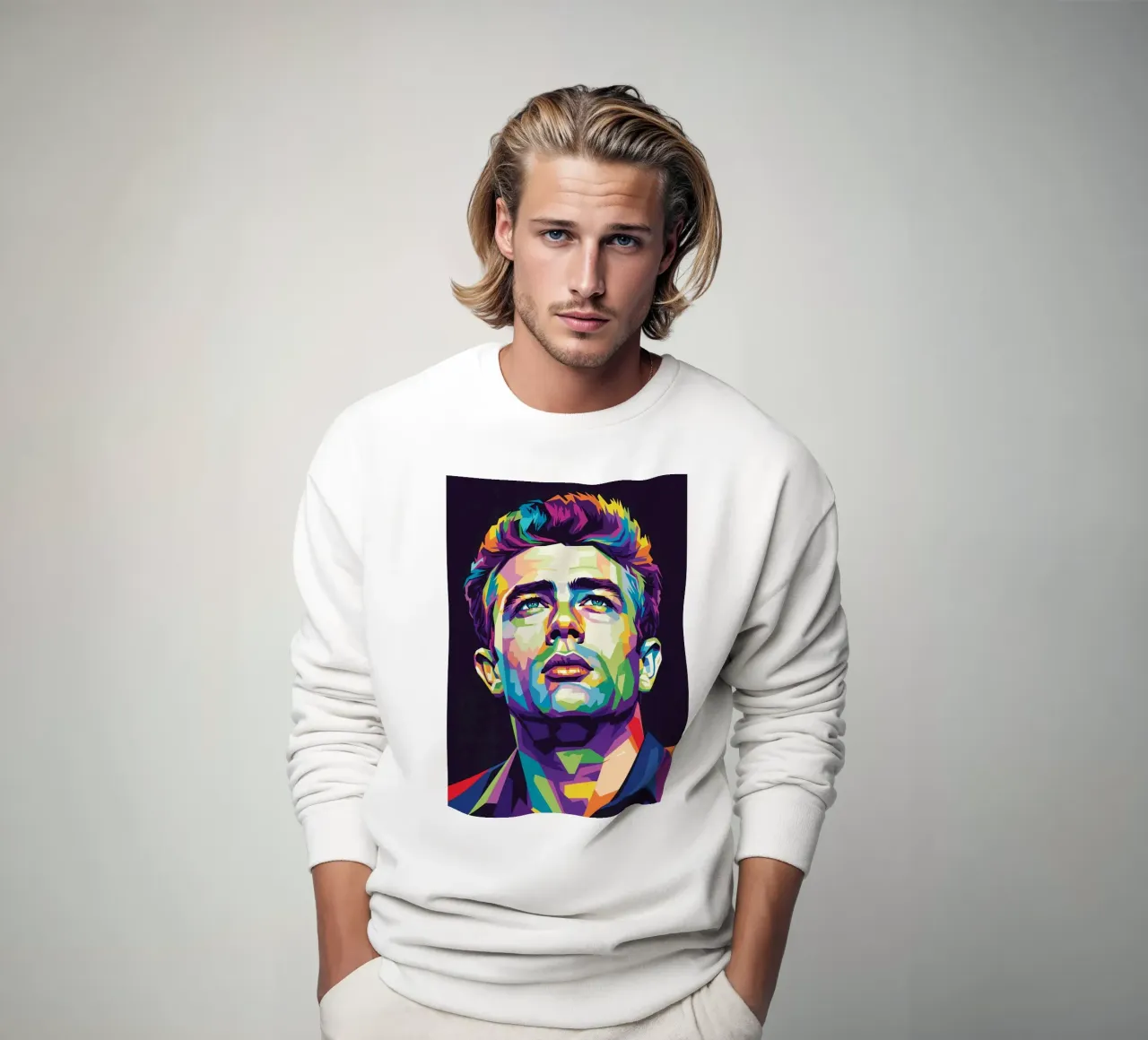 James Dean ritratto pop art #1 felpa da Hantamrata