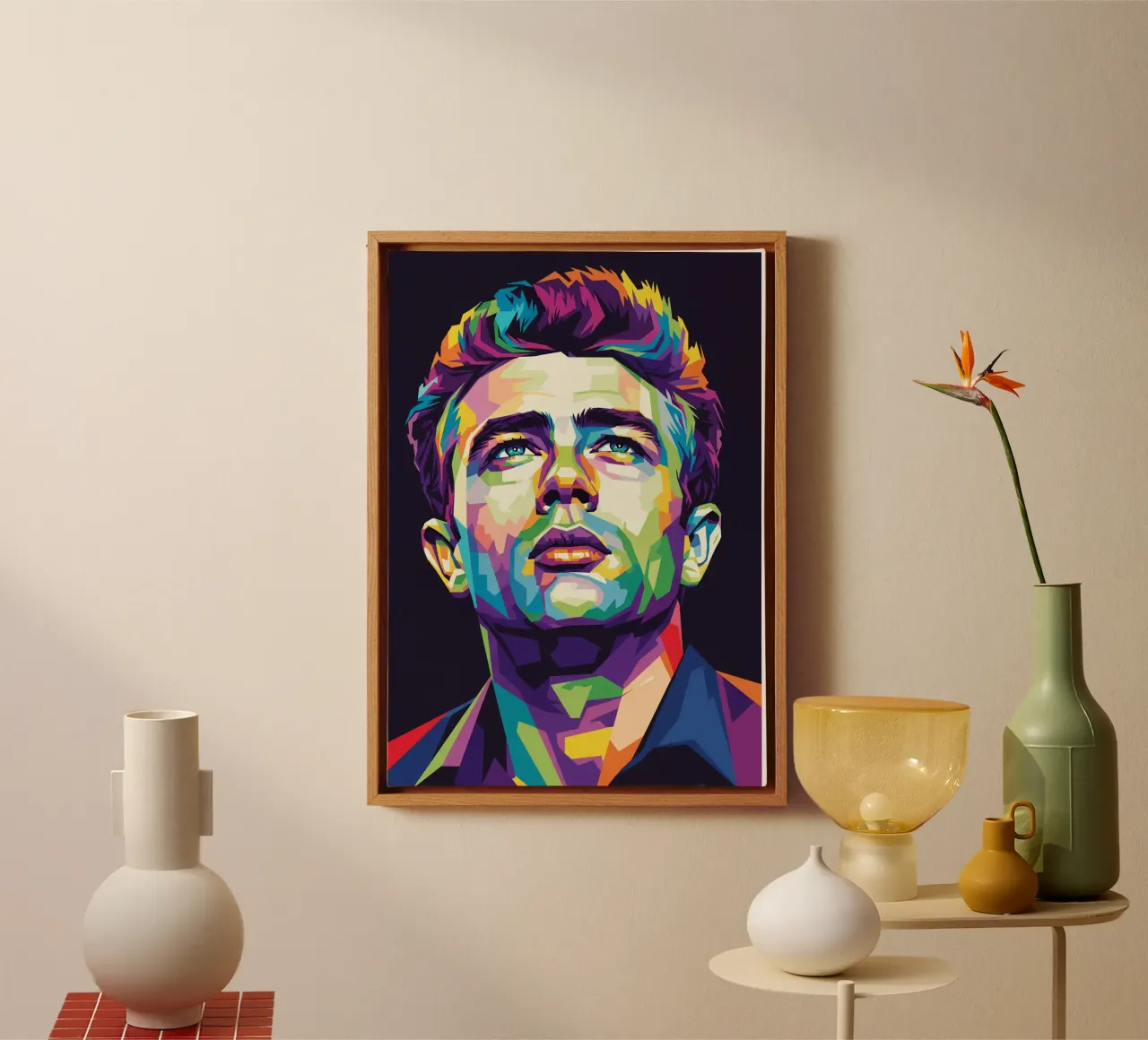 James Dean pop art portrait #1 canvas by Hantamrata
