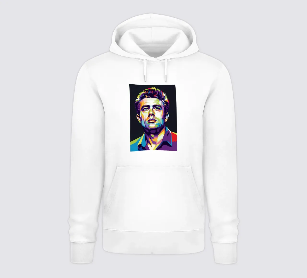 James Dean ritratto pop art #2 felpa con cappuccio da Hantamrata
