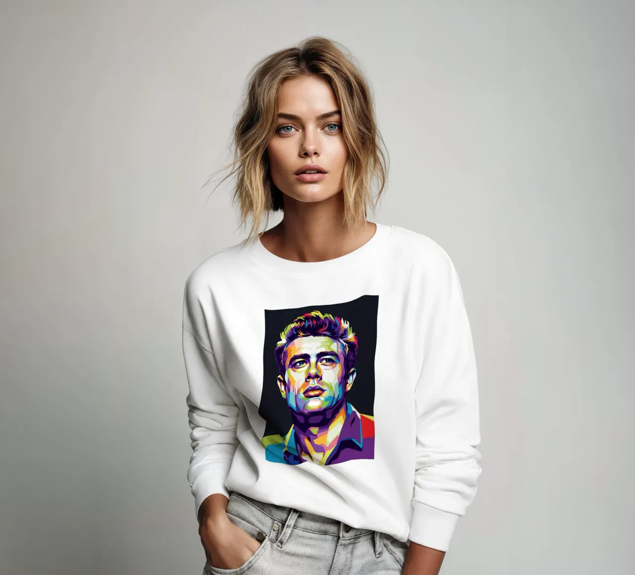 James Dean ritratto pop art #2 felpa da Hantamrata