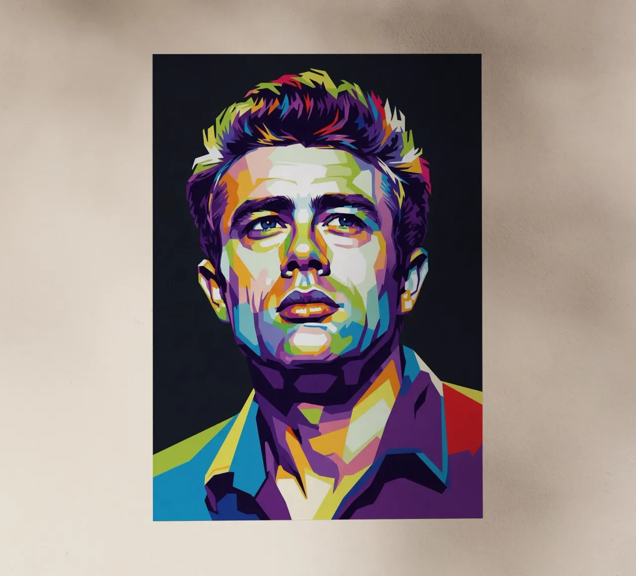 James Dean ritratto pop art #2 pellicola backlit da Hantamrata