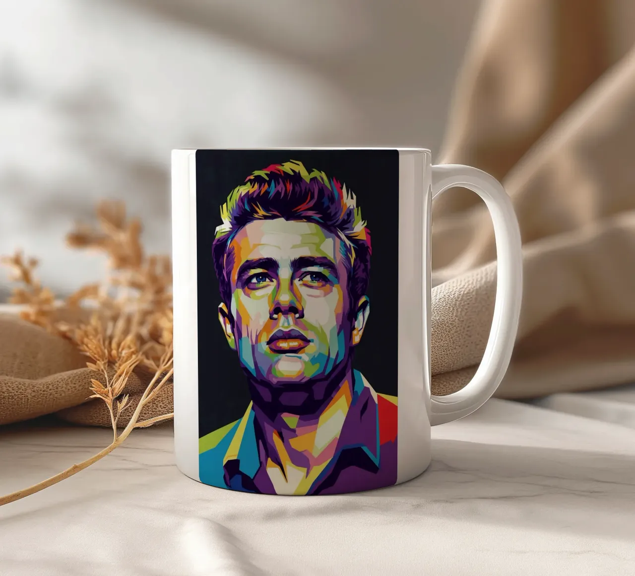 James Dean ritratto pop art #2 tazza in ceramica da Hantamrata