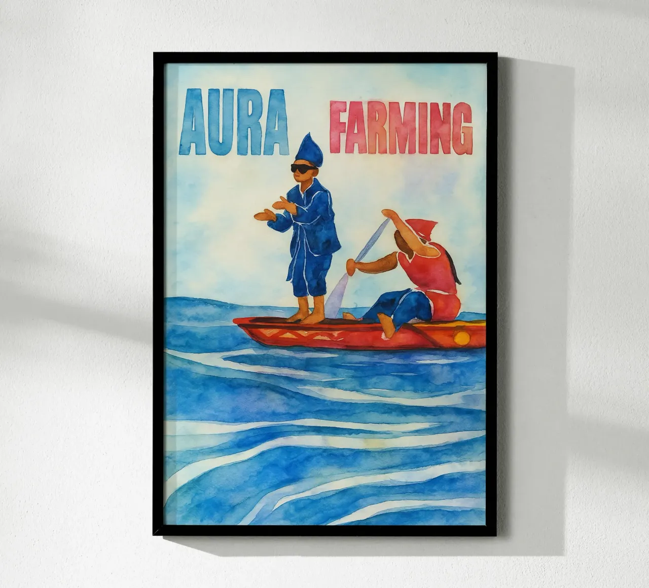 disegno parodia dell'agricoltura aura poster con telaio in legno da hexis