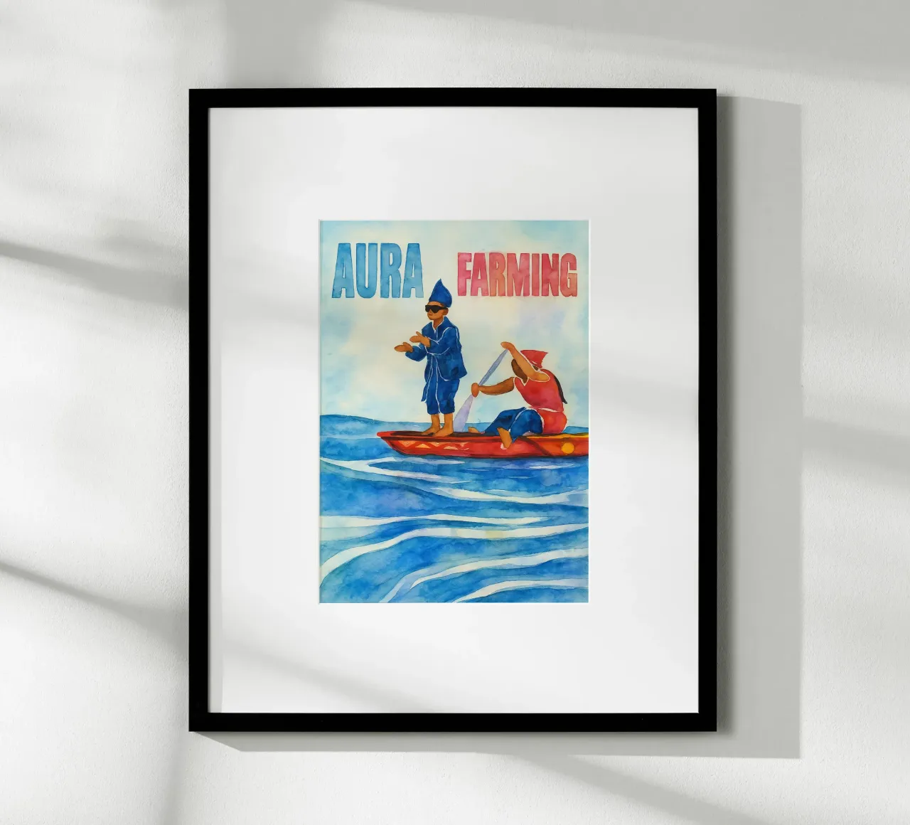 disegno parodia dell'agricoltura aura poster con telaio in legno da hexis