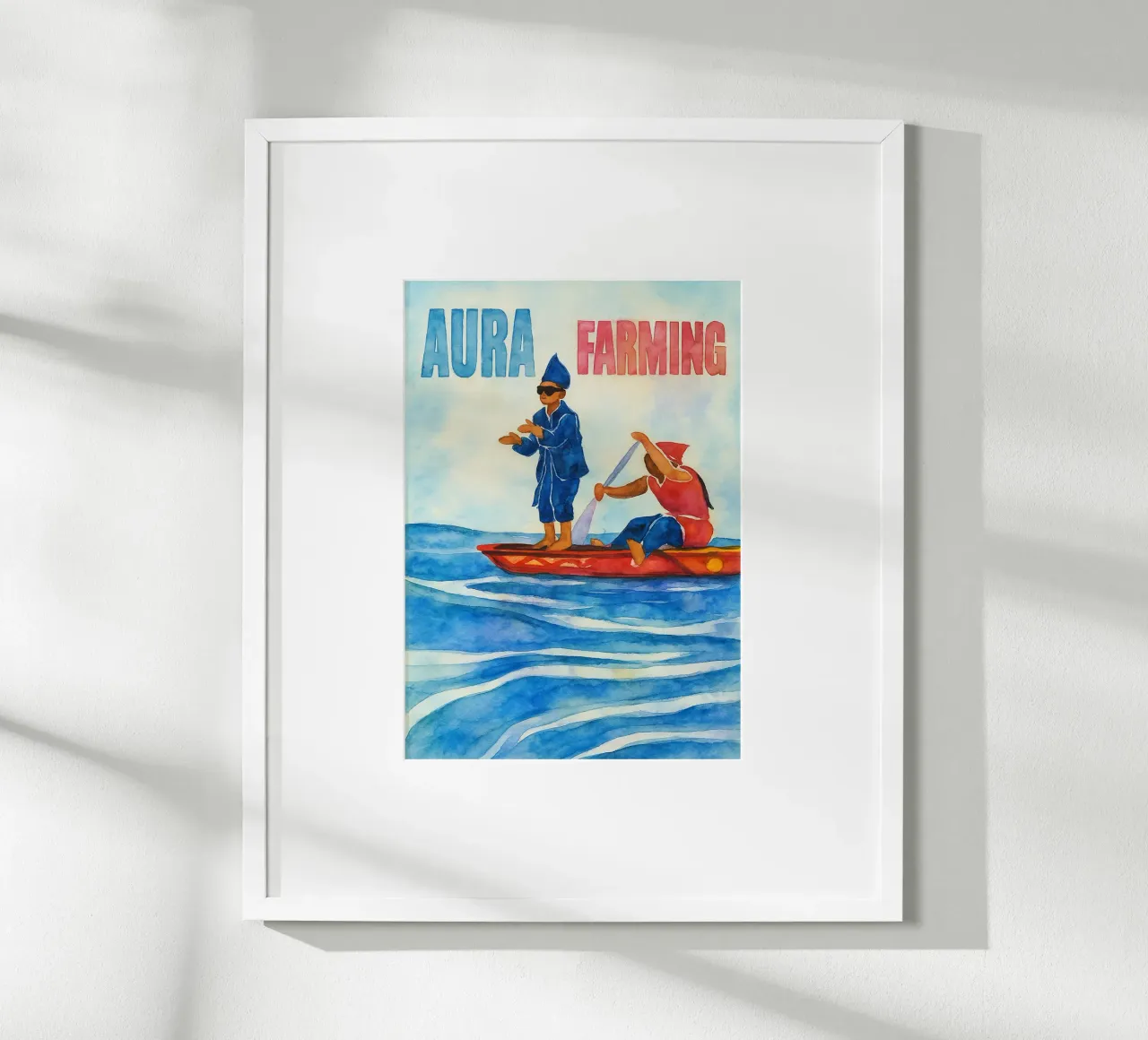 disegno parodia dell'agricoltura aura poster con telaio in legno da hexis