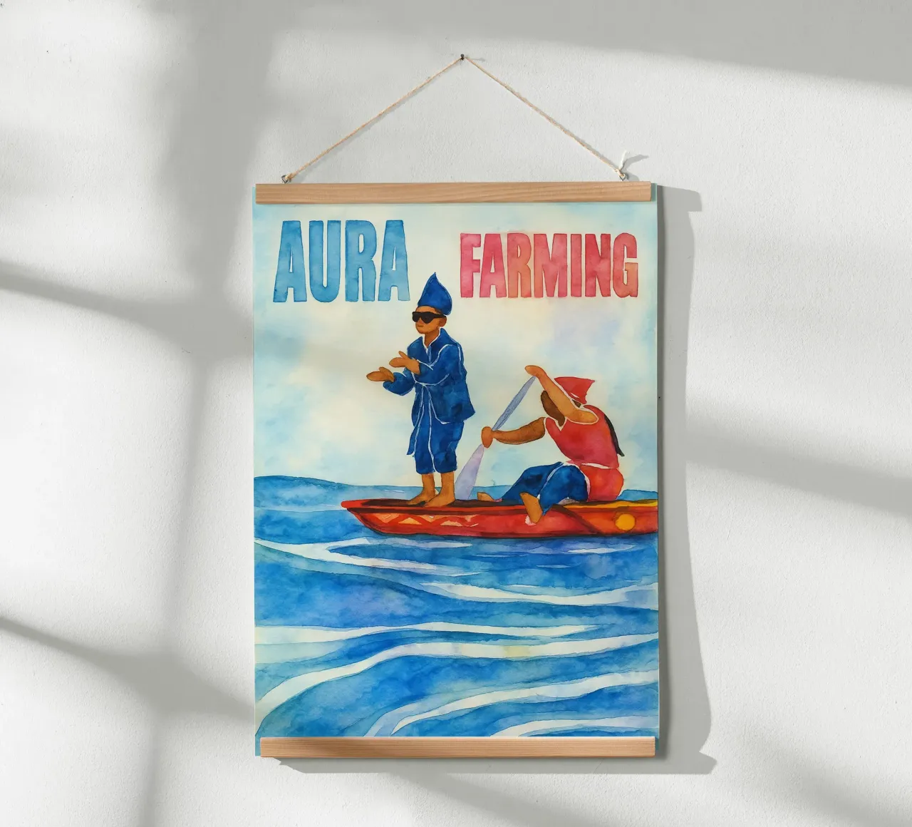 disegno parodia dell'agricoltura aura poster con telaio in legno da hexis