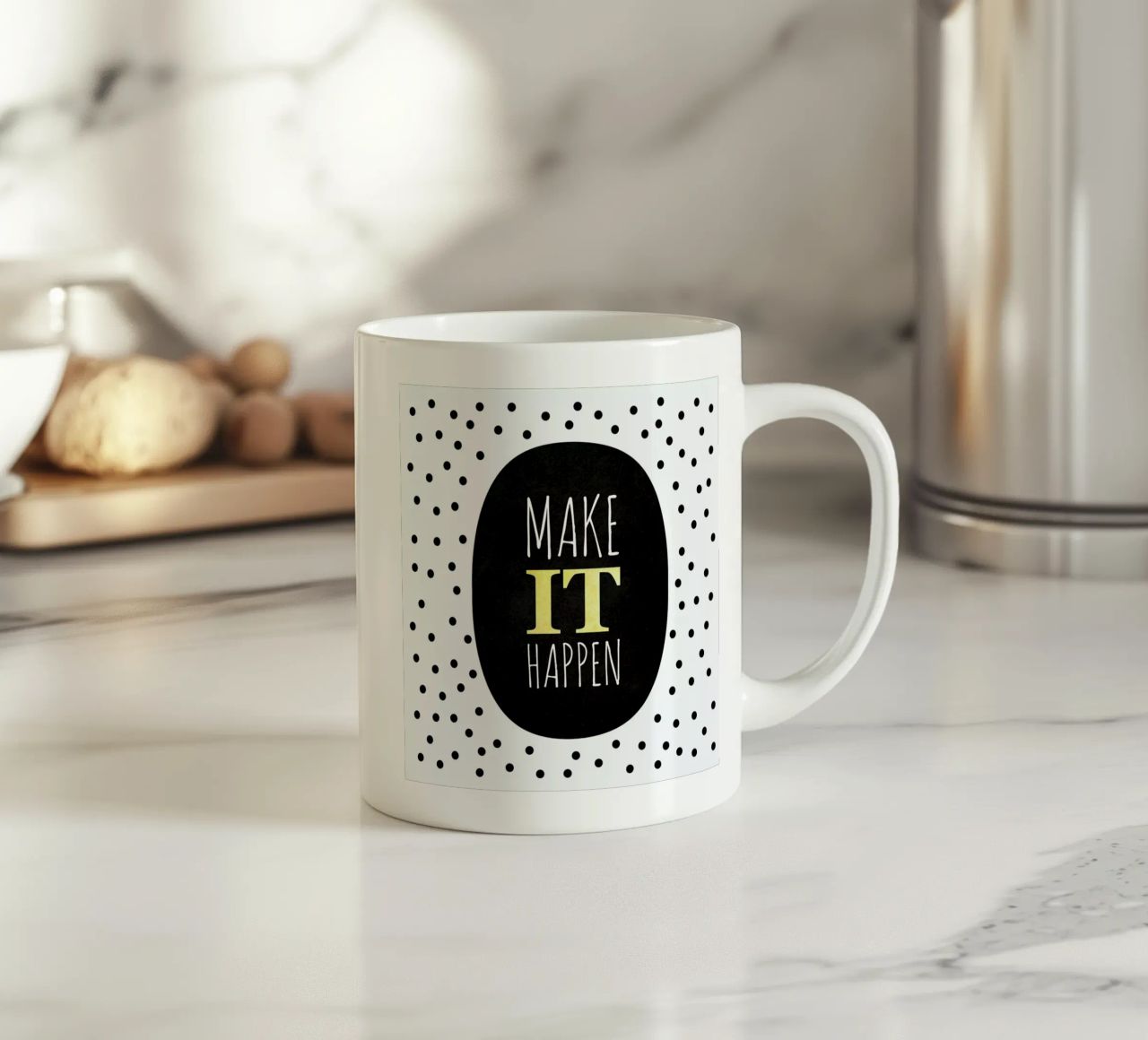Make It Happen tazza in ceramica da Elisabeth Fredriksson