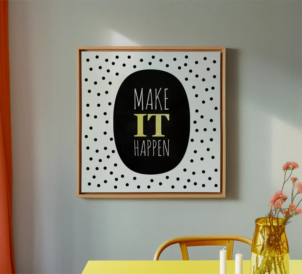Make It Happen tela con Cornice a cassetta da Elisabeth Fredriksson