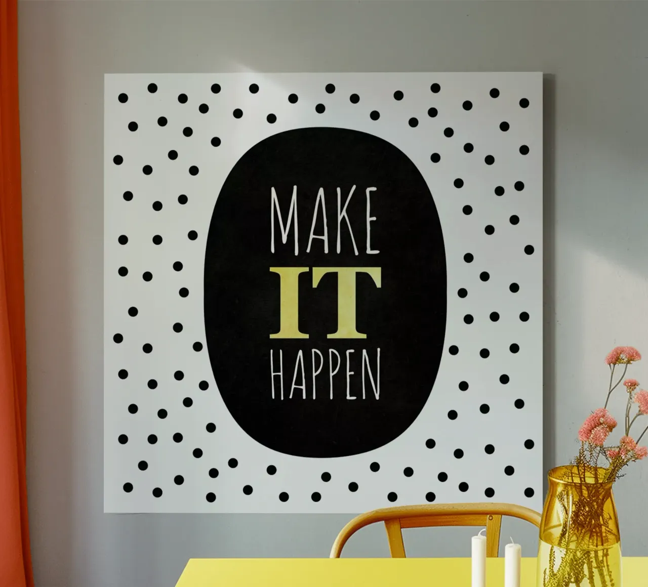Make It Happen tela con Cornice a cassetta da Elisabeth Fredriksson