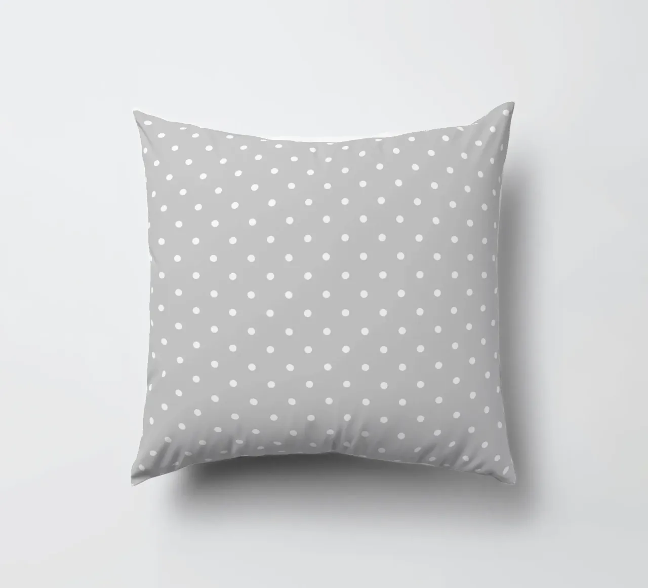 Minimal Basic Polka Dots | Bianco su grigio chiaro cuscino da Beauty in Simplicity