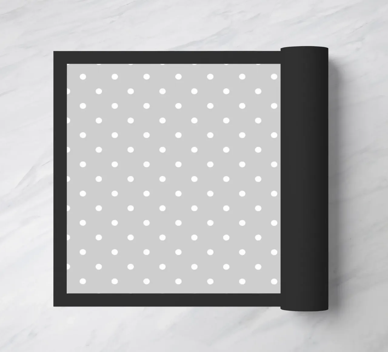 Minimal Basic Polka Dots | Bianco su grigio chiaro zerbino da Beauty in Simplicity