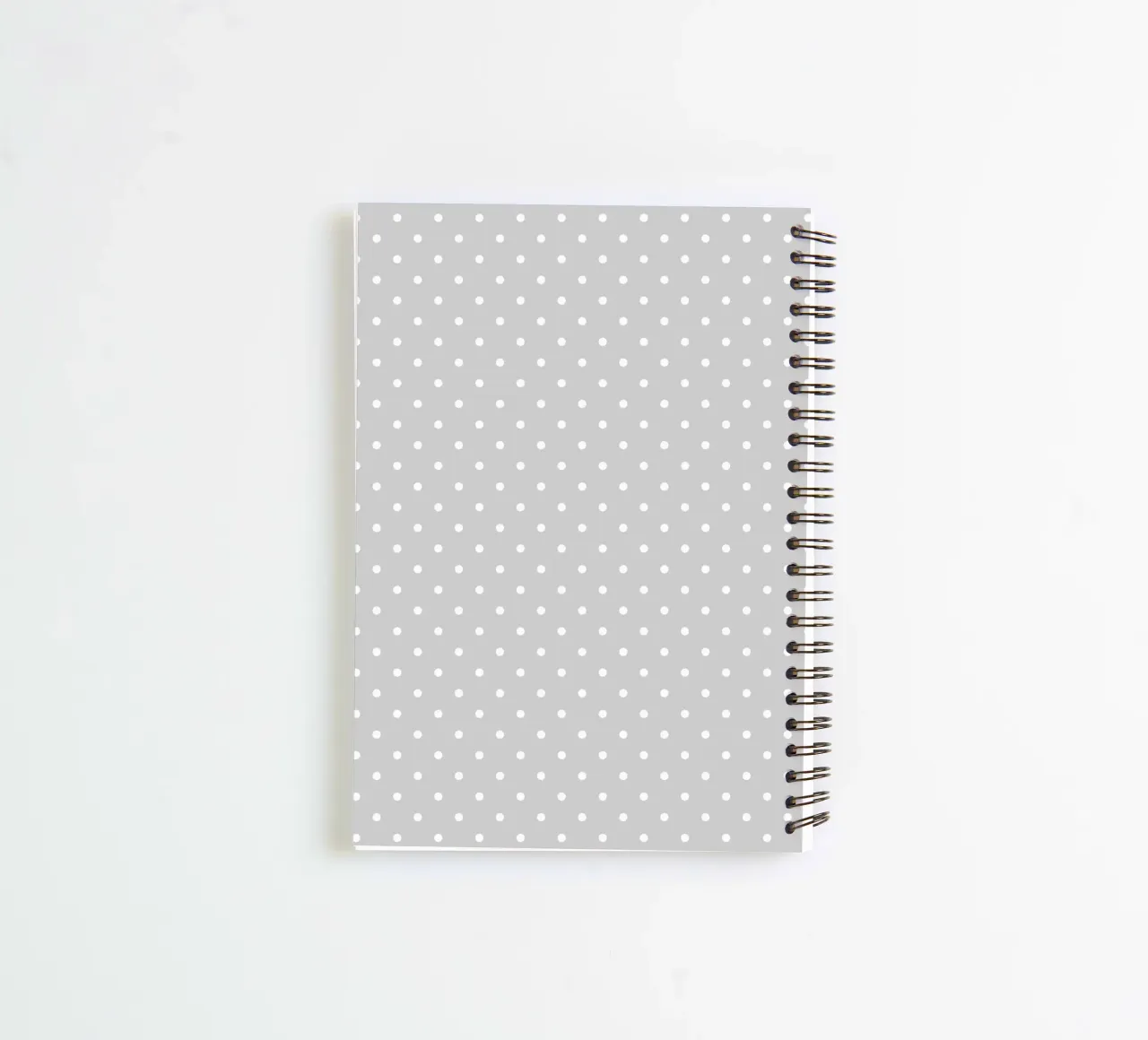 Minimal Basic Polka Dots | White on Light Grey spiral notebook by Beauty in Simplicity
