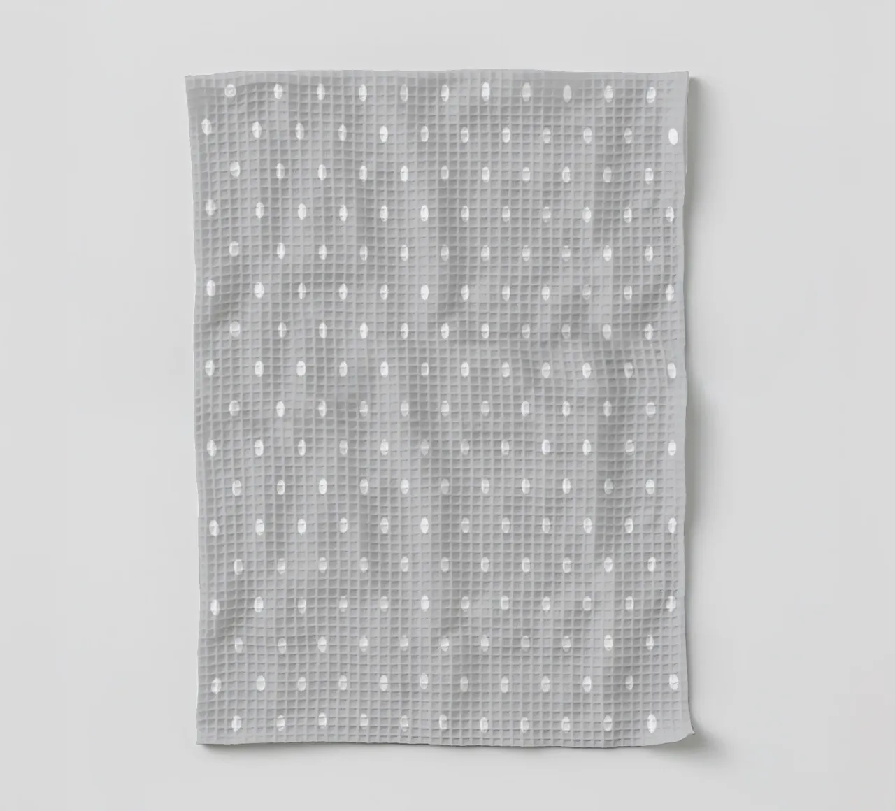 Minimal Basic Polka Dots | Weiß auf Hellgrau Geschirrtuch von Beauty in Simplicity