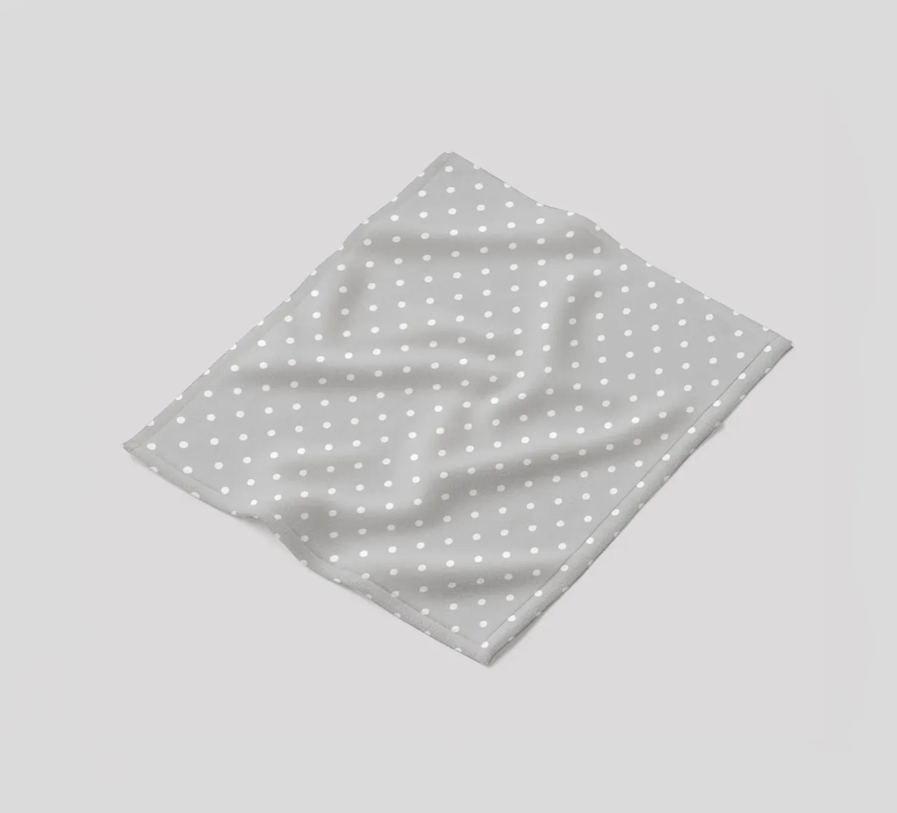 Minimal Basic Polka Dots | Bianco su grigio chiaro coperta in pile da Beauty in Simplicity
