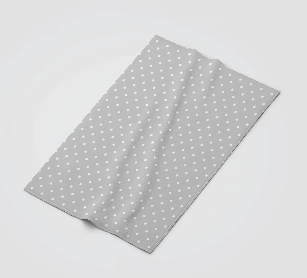 Minimal Basic Polka Dots | Bianco su grigio chiaro coperta in pile da Beauty in Simplicity