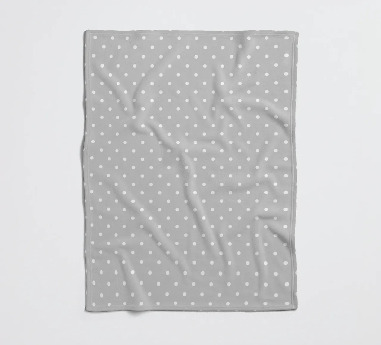Minimal Basic Polka Dots | Bianco su grigio chiaro coperta in pile da Beauty in Simplicity