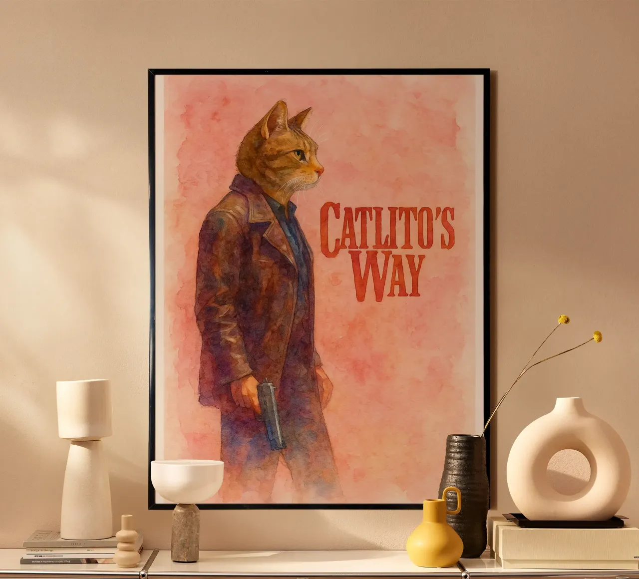disegno parodia di Catlitos Way poster da hexis