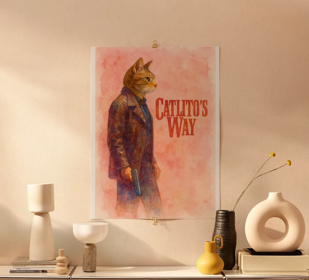 disegno parodia di Catlitos Way poster da hexis