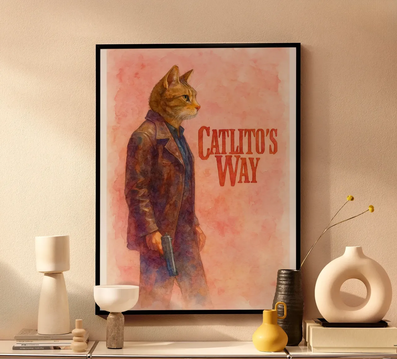 disegno parodia di Catlitos Way poster da hexis