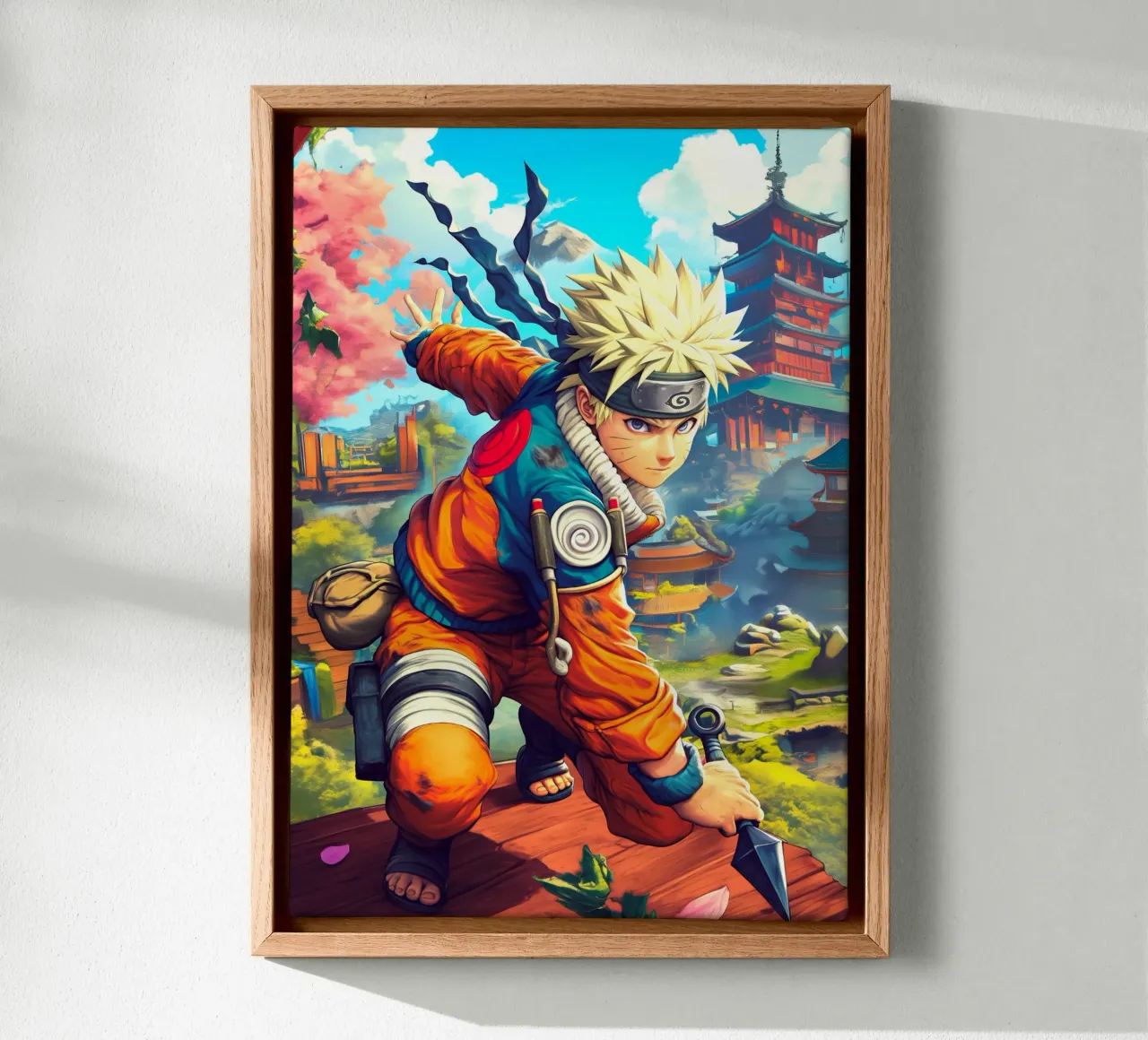 Naruto tela con Cornice a cassetta da Fleur de Lys