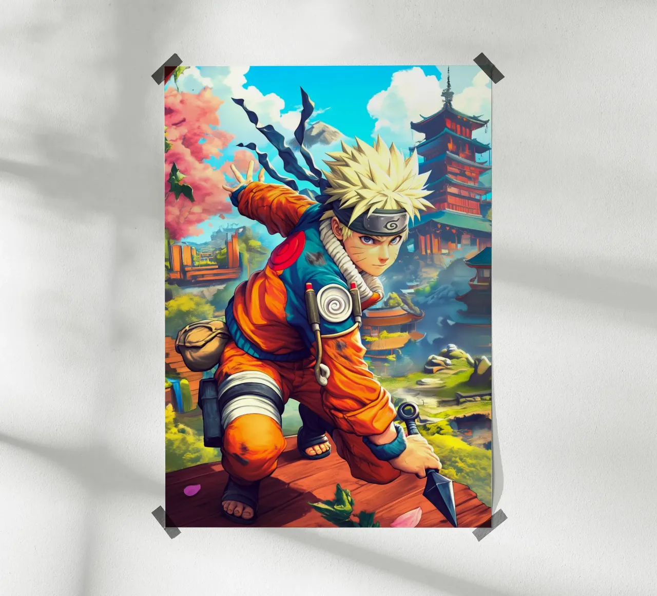 Naruto poster con telaio in alluminio da Fleur de Lys