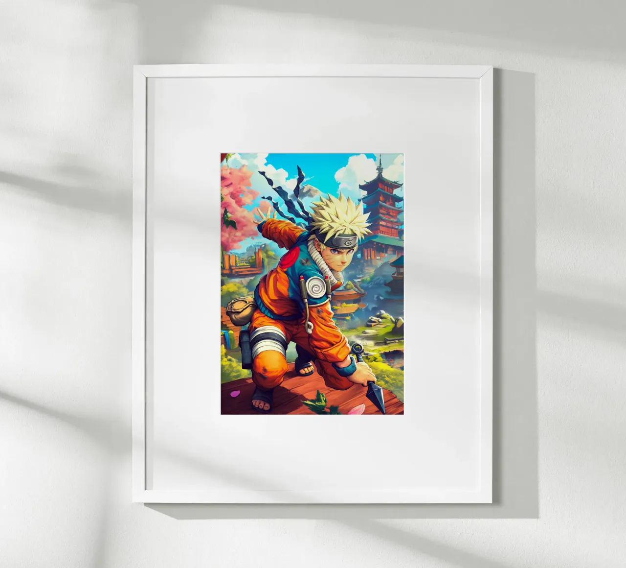 Naruto poster con telaio in alluminio da Fleur de Lys