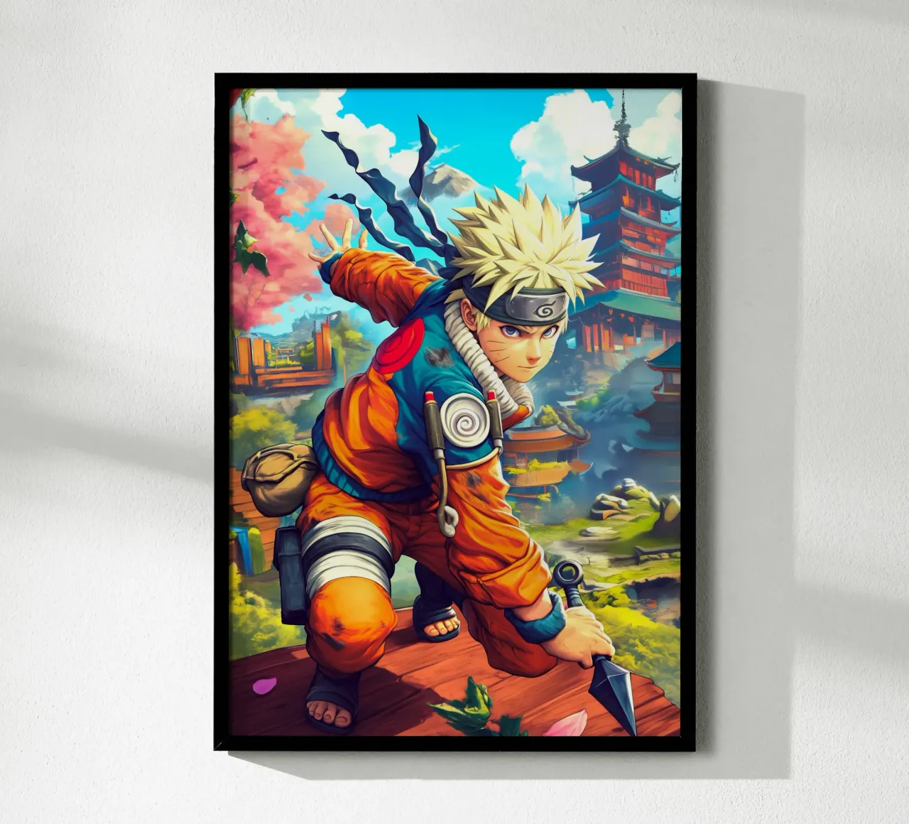 Naruto poster con telaio in alluminio da Fleur de Lys