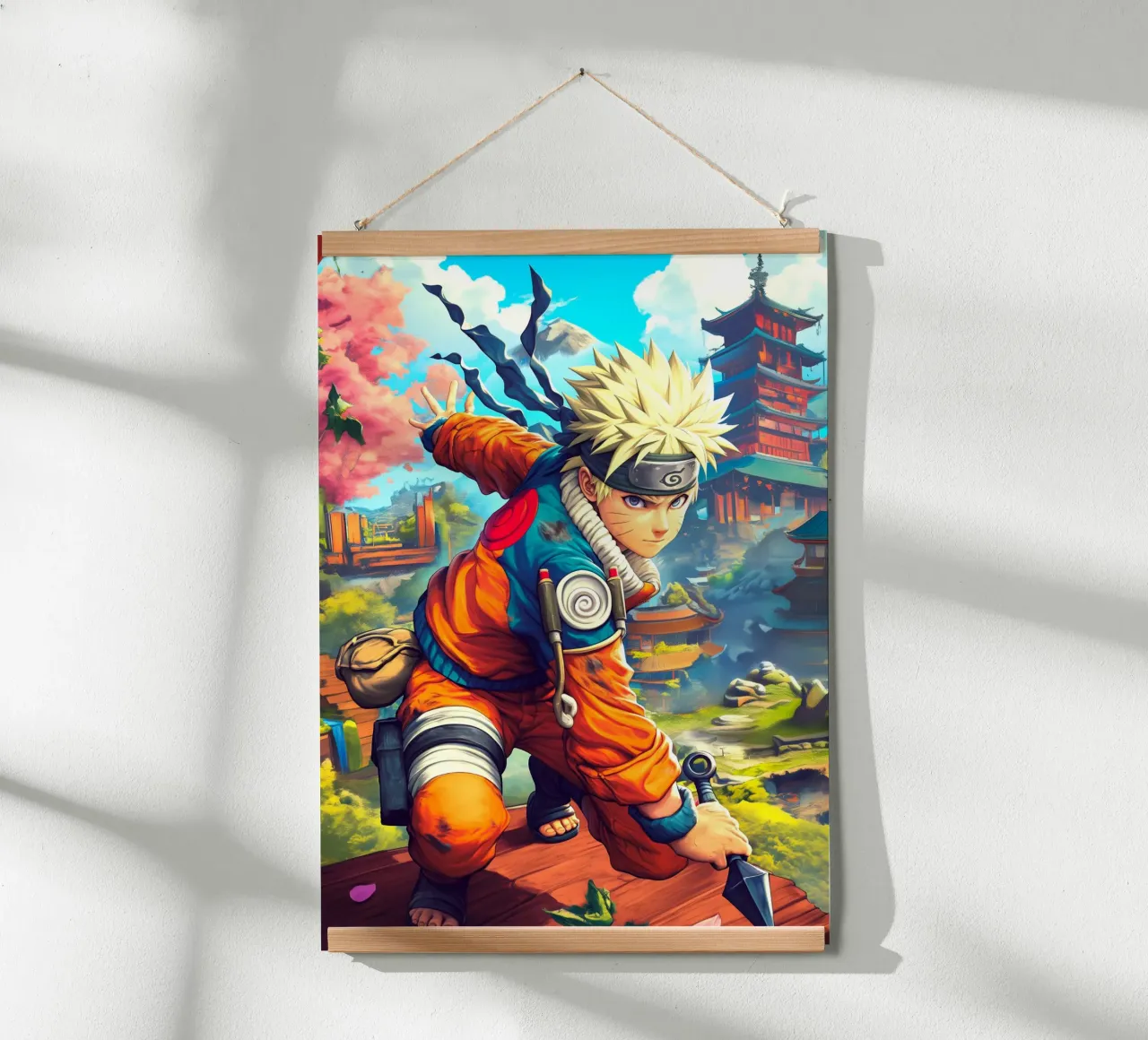 Naruto poster con telaio in alluminio da Fleur de Lys