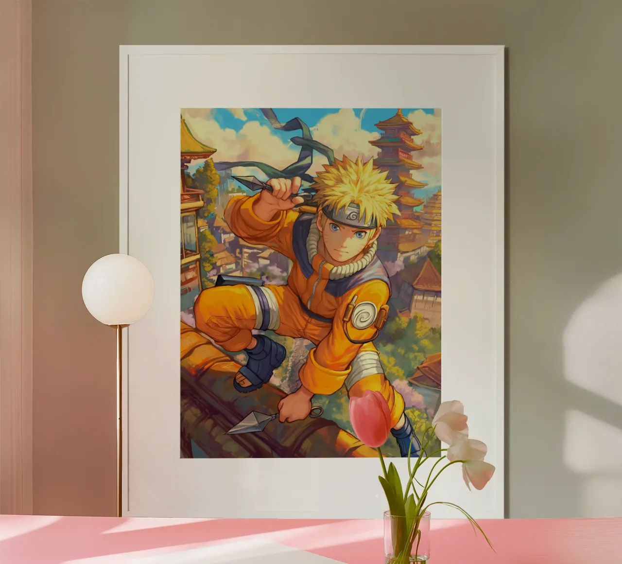 Naruto poster con telaio in alluminio da Fleur de Lys