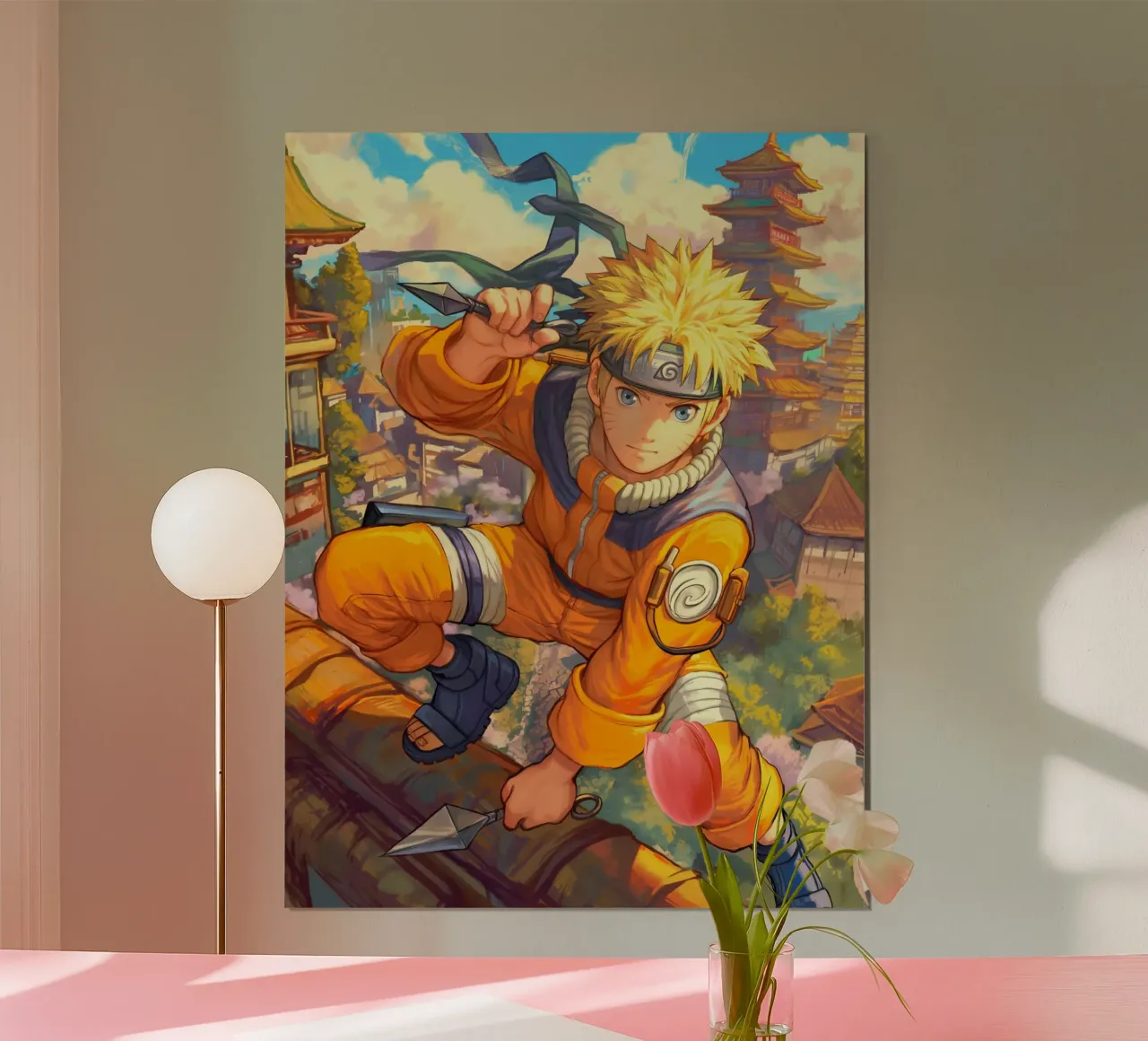Naruto poster con telaio in alluminio da Fleur de Lys
