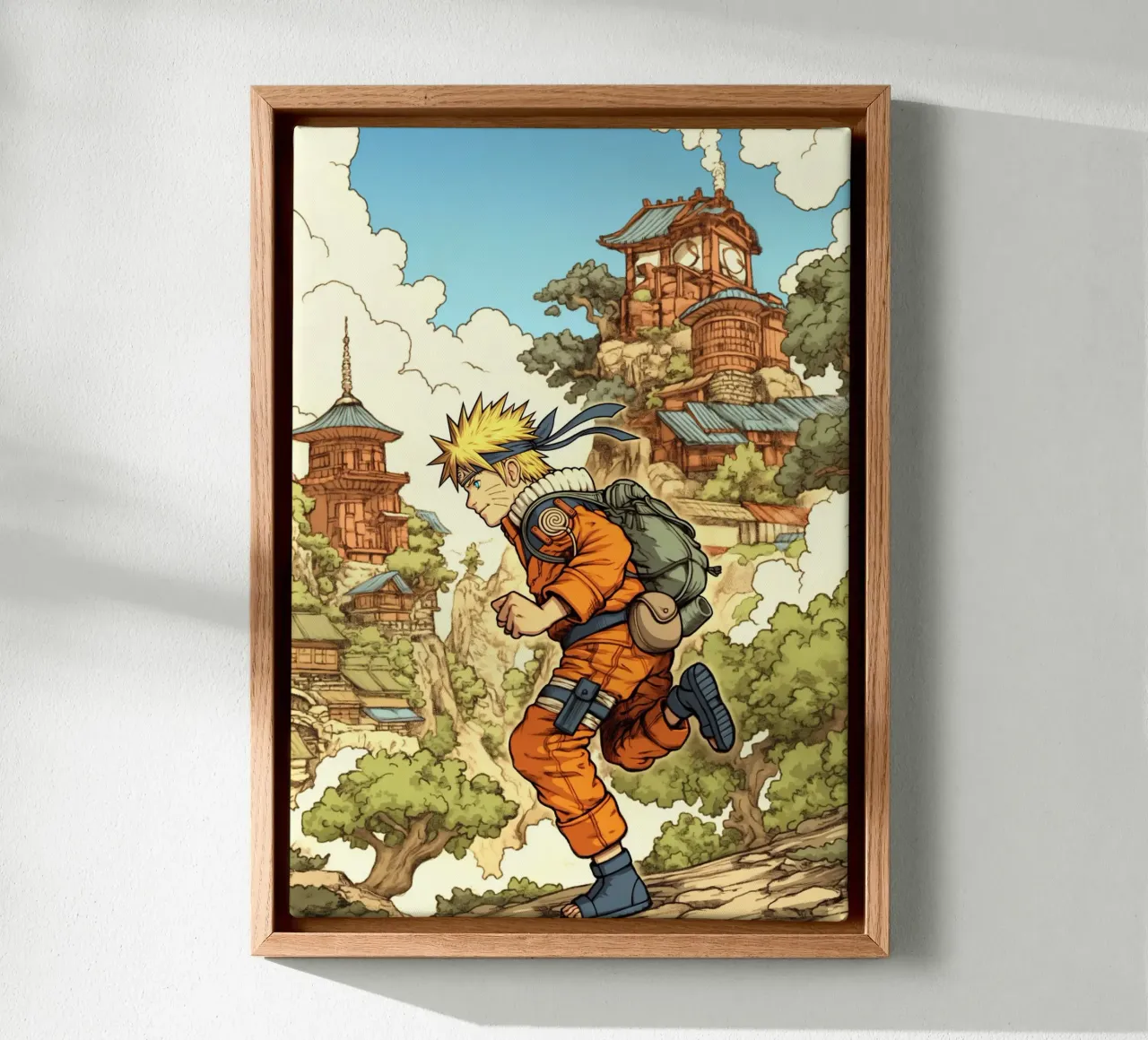 Naruto tela con Cornice a cassetta da Fleur de Lys