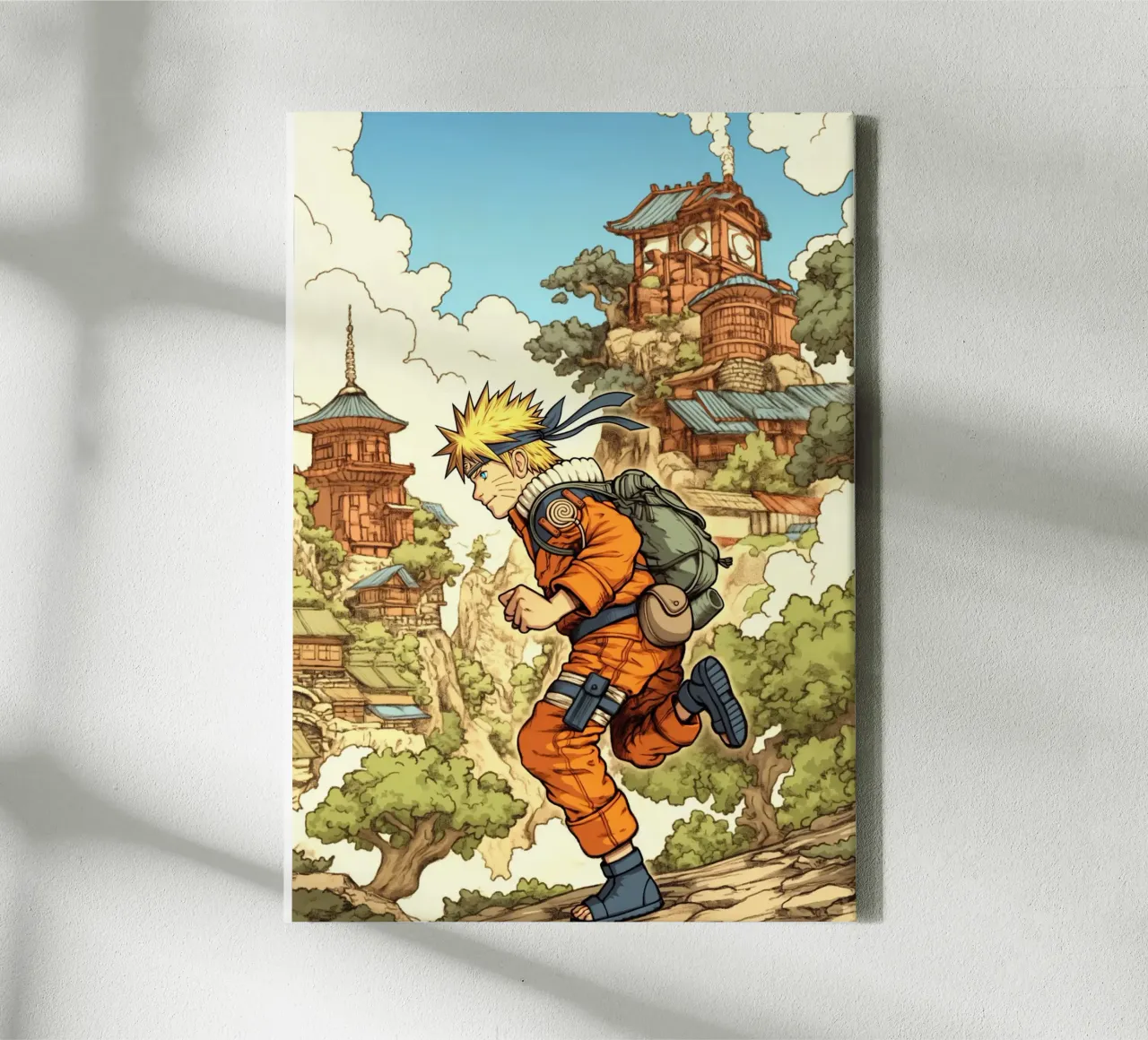 Naruto tela con Cornice a cassetta da Fleur de Lys