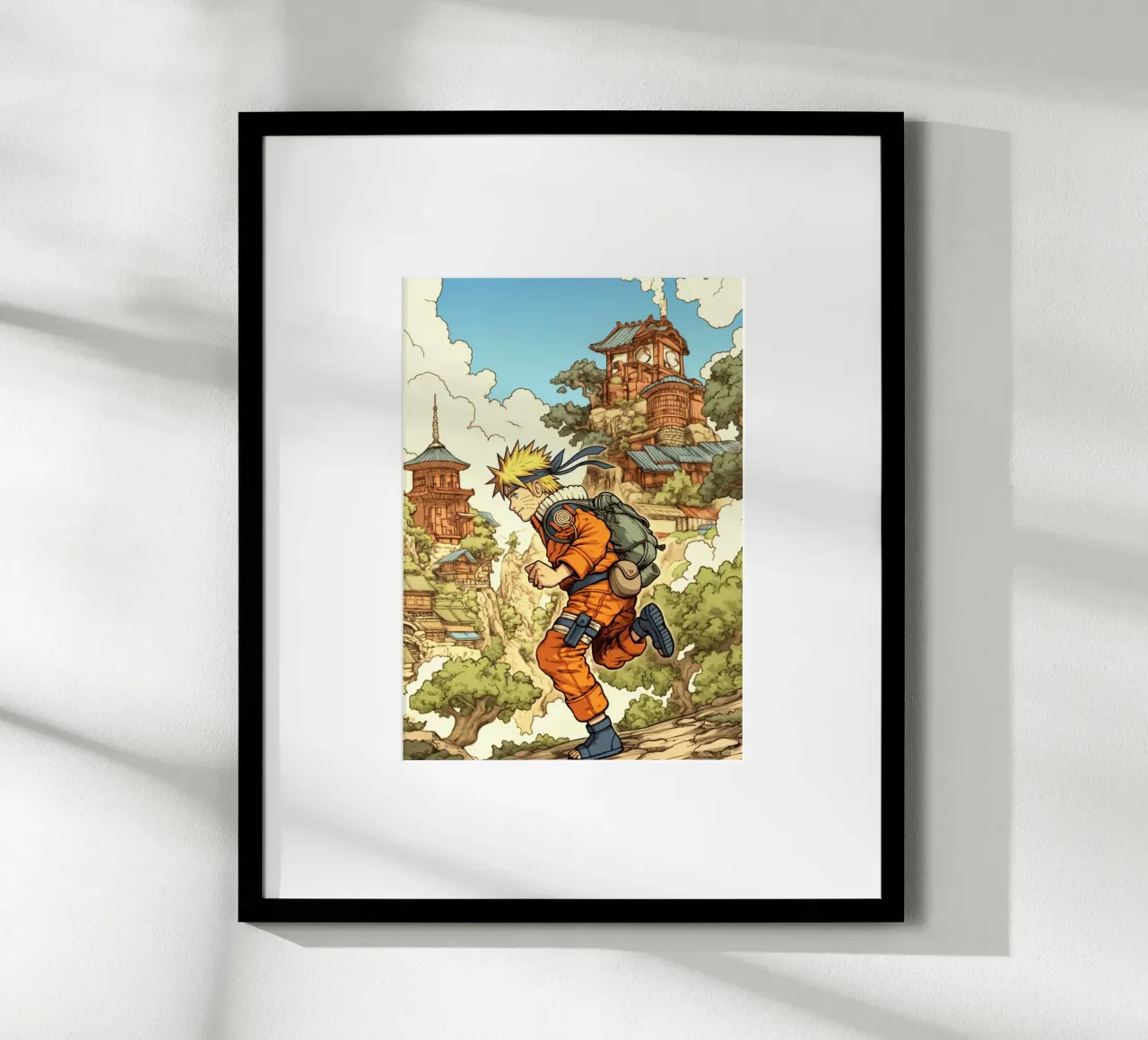 Naruto poster con telaio in plastica da Fleur de Lys