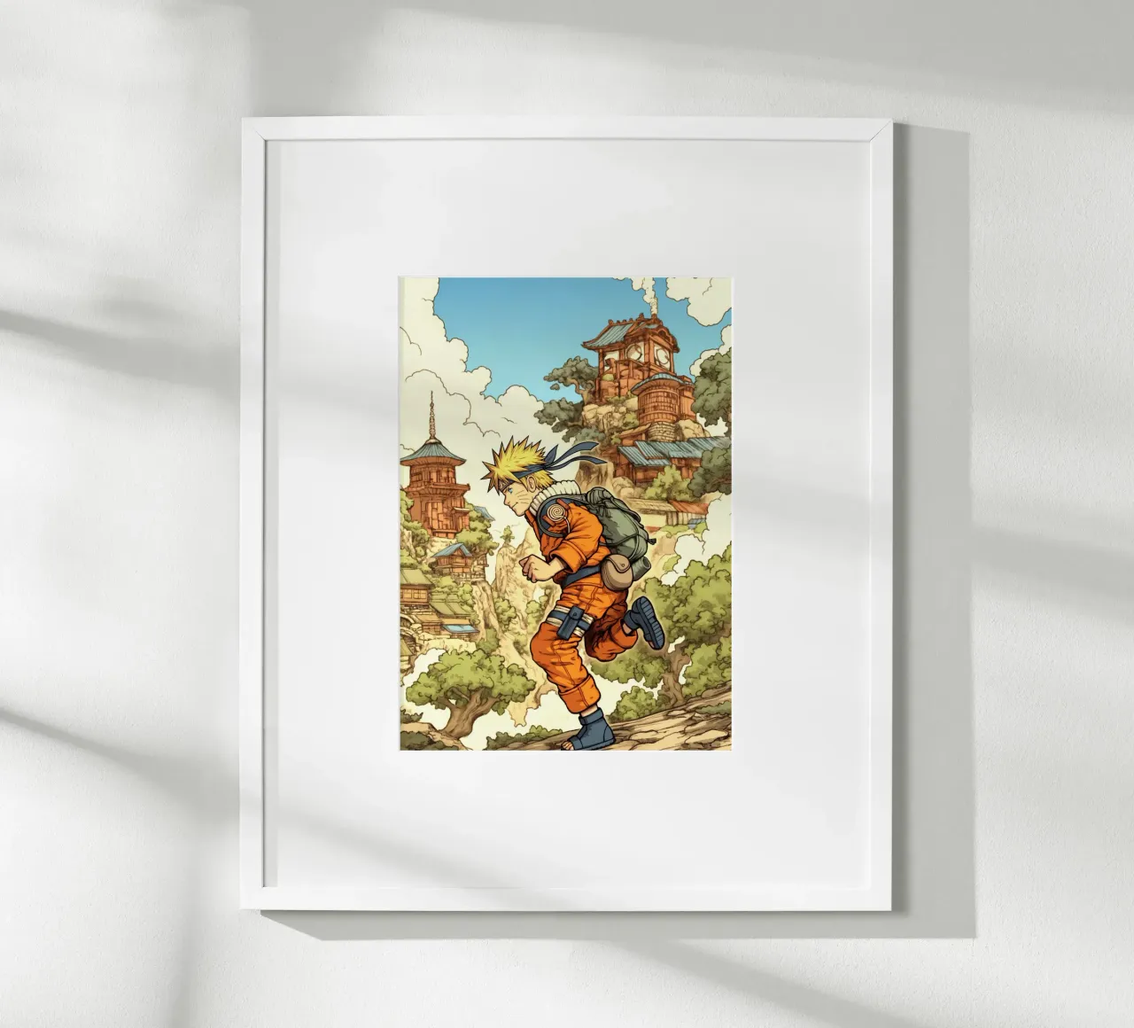 Naruto poster con telaio in plastica da Fleur de Lys
