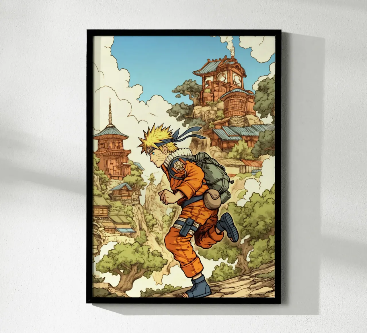 Naruto poster con telaio in plastica da Fleur de Lys
