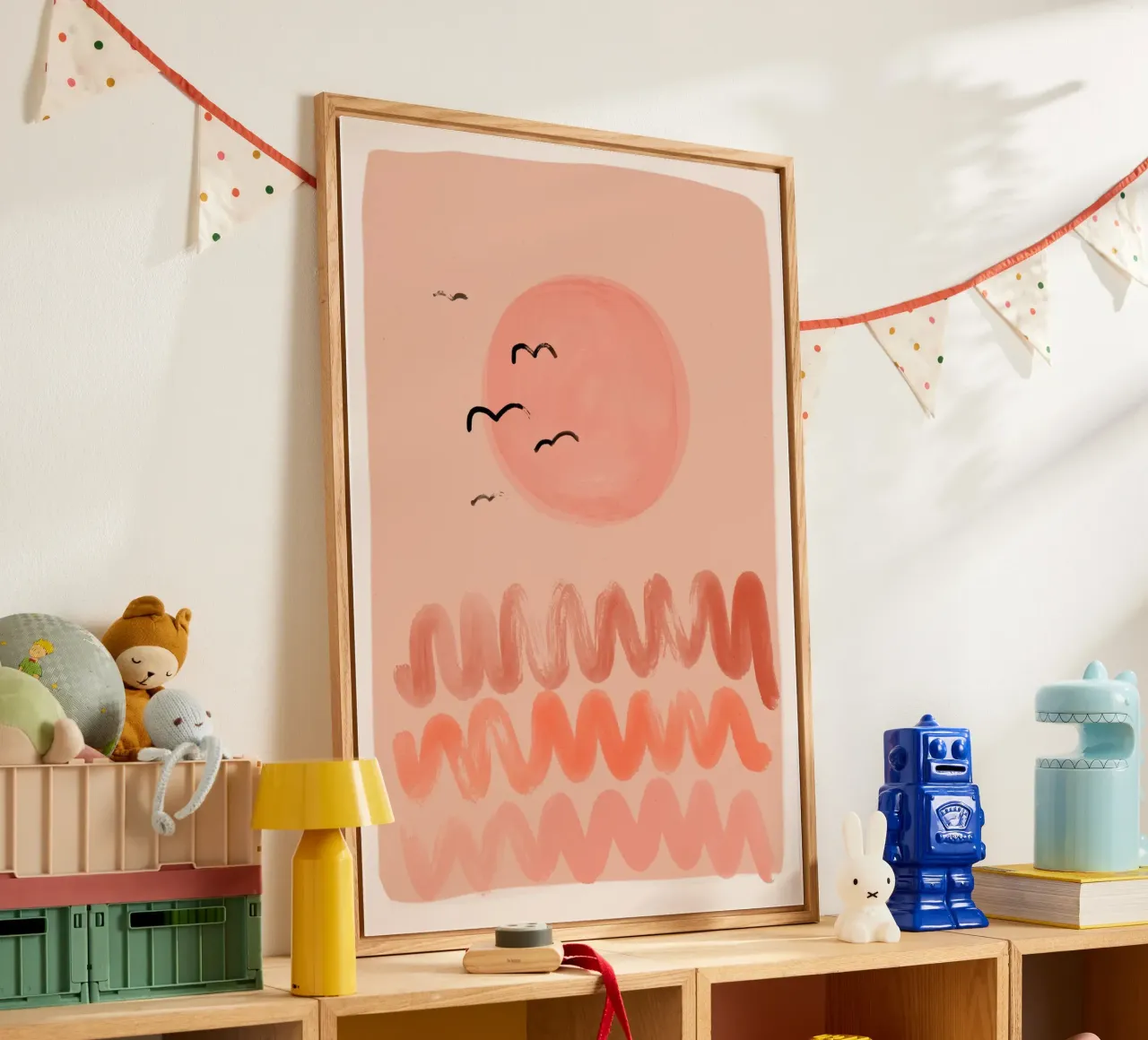 Peachy Sunset acryl van treechild