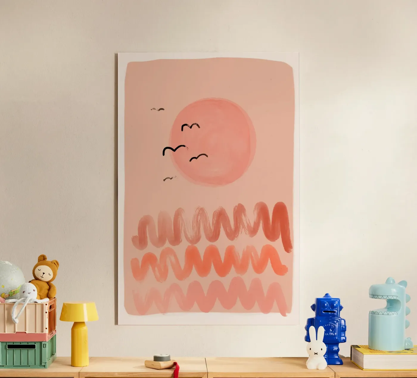 Peachy Sunset Acryl-Glas von treechild