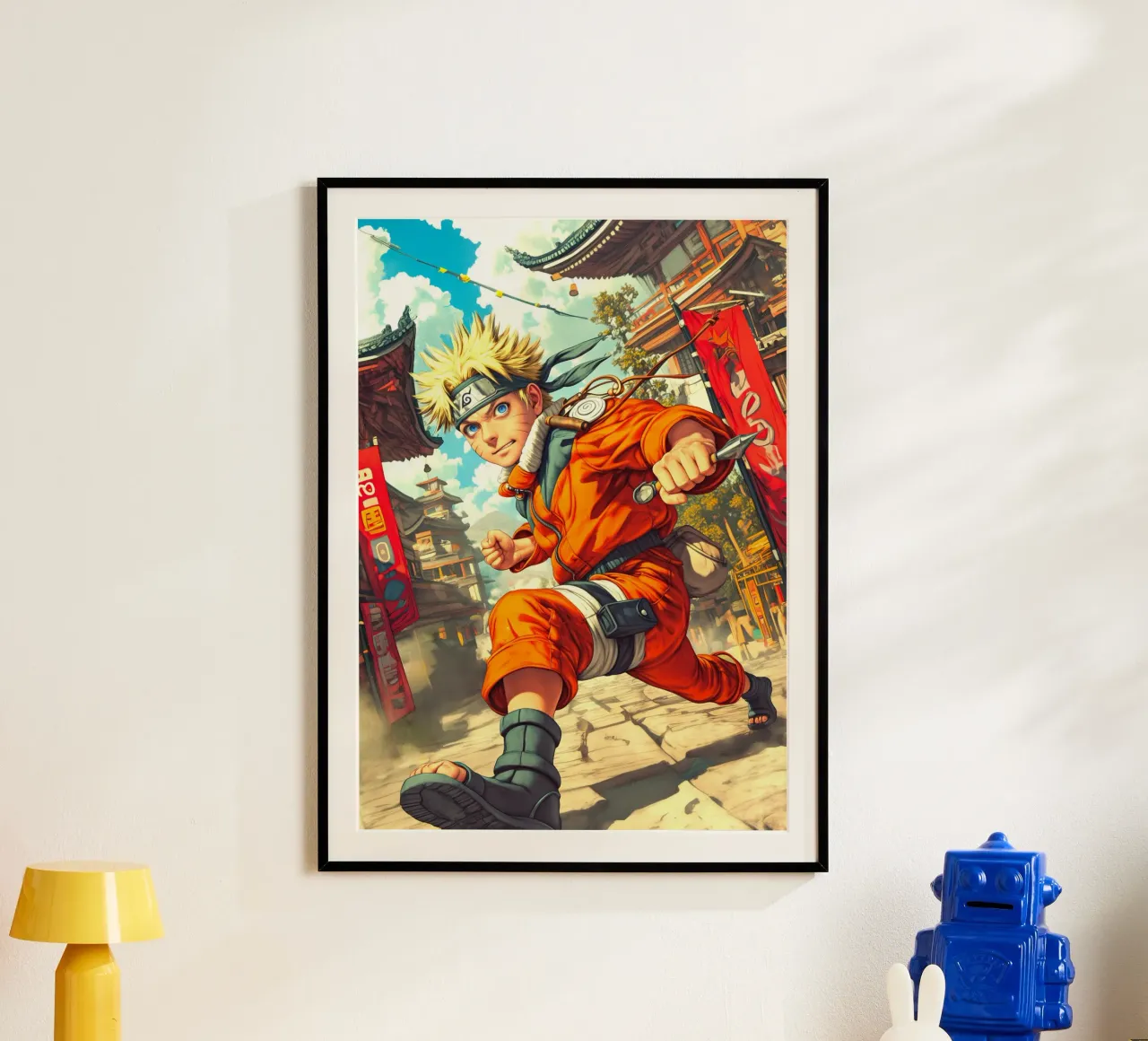 Naruto poster con telaio in alluminio da Fleur de Lys
