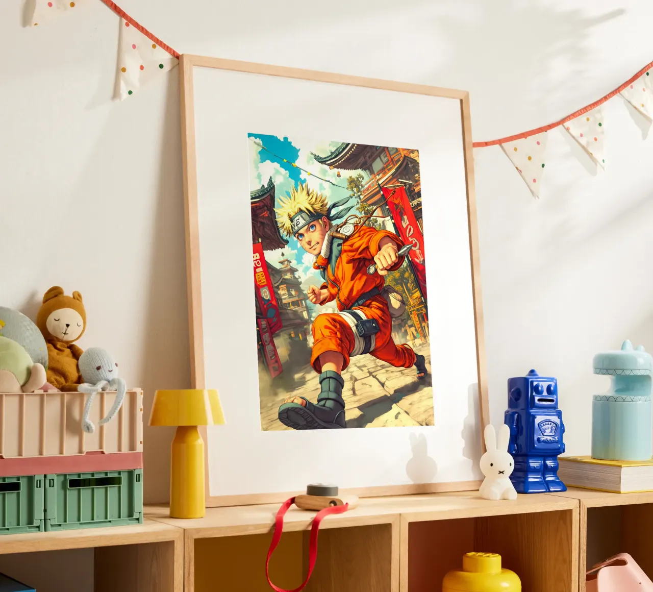 Naruto poster con telaio in alluminio da Fleur de Lys