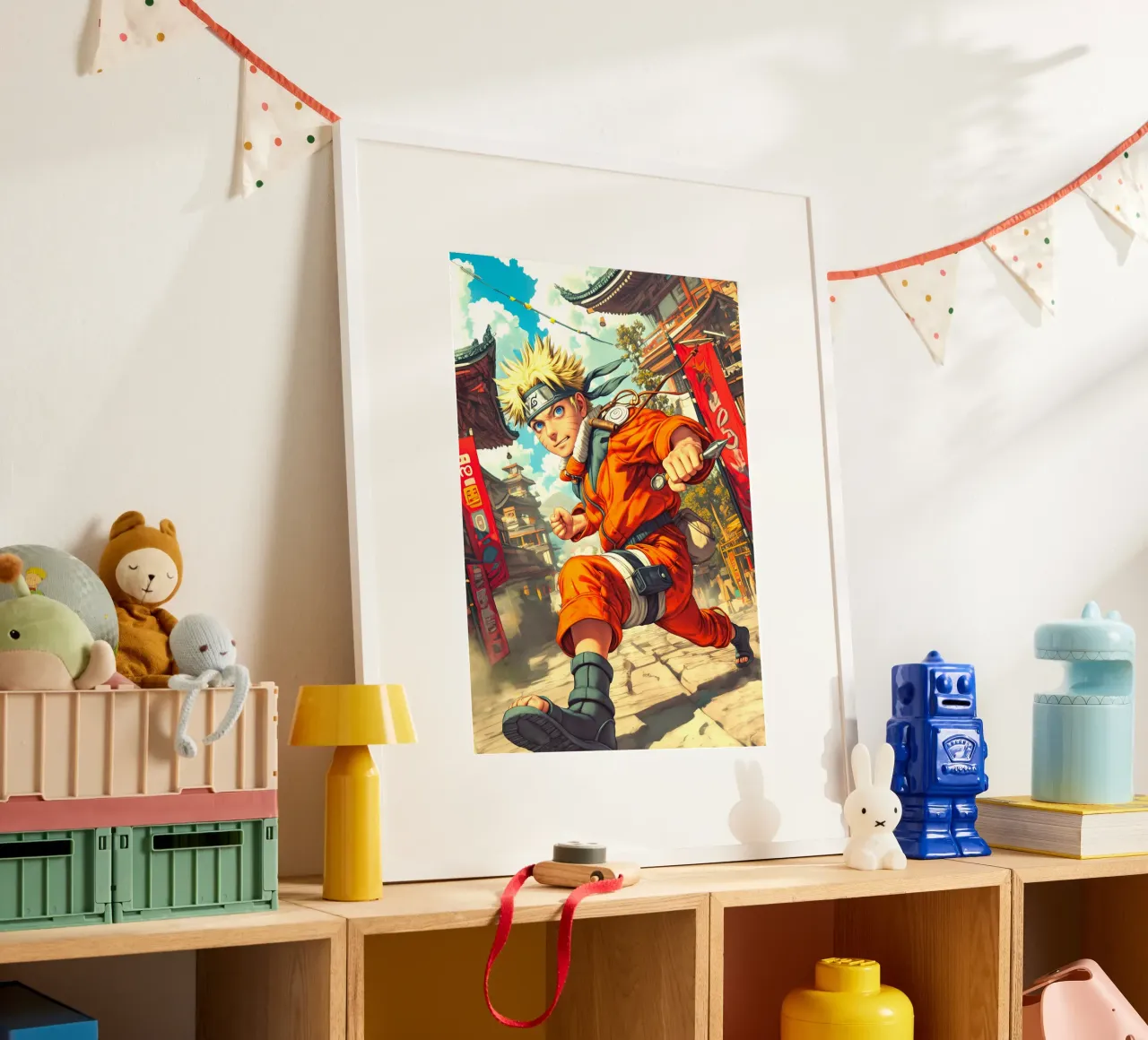Naruto poster con telaio in alluminio da Fleur de Lys