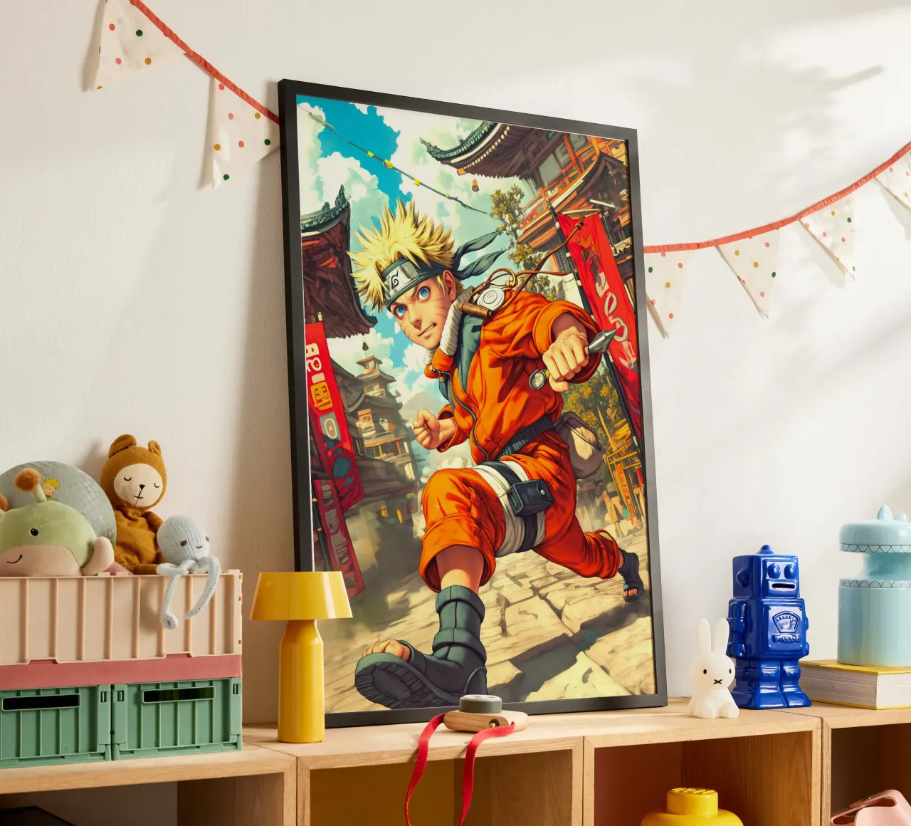 Naruto poster con telaio in alluminio da Fleur de Lys