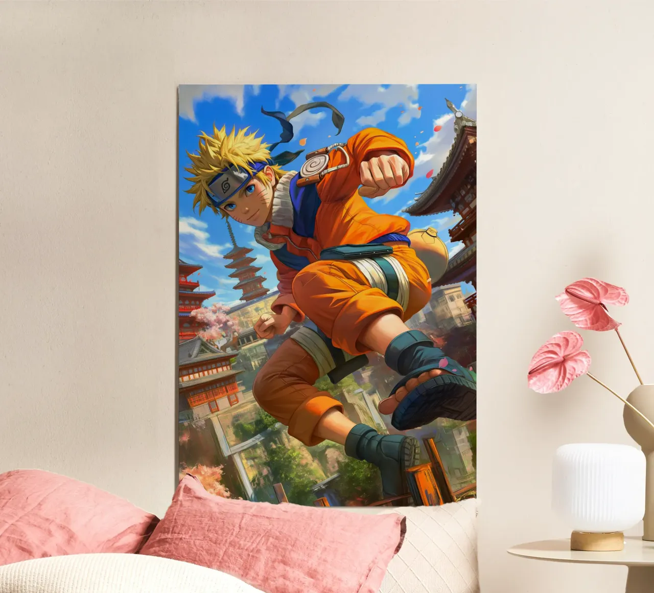 Naruto poster con telaio in legno da Fleur de Lys