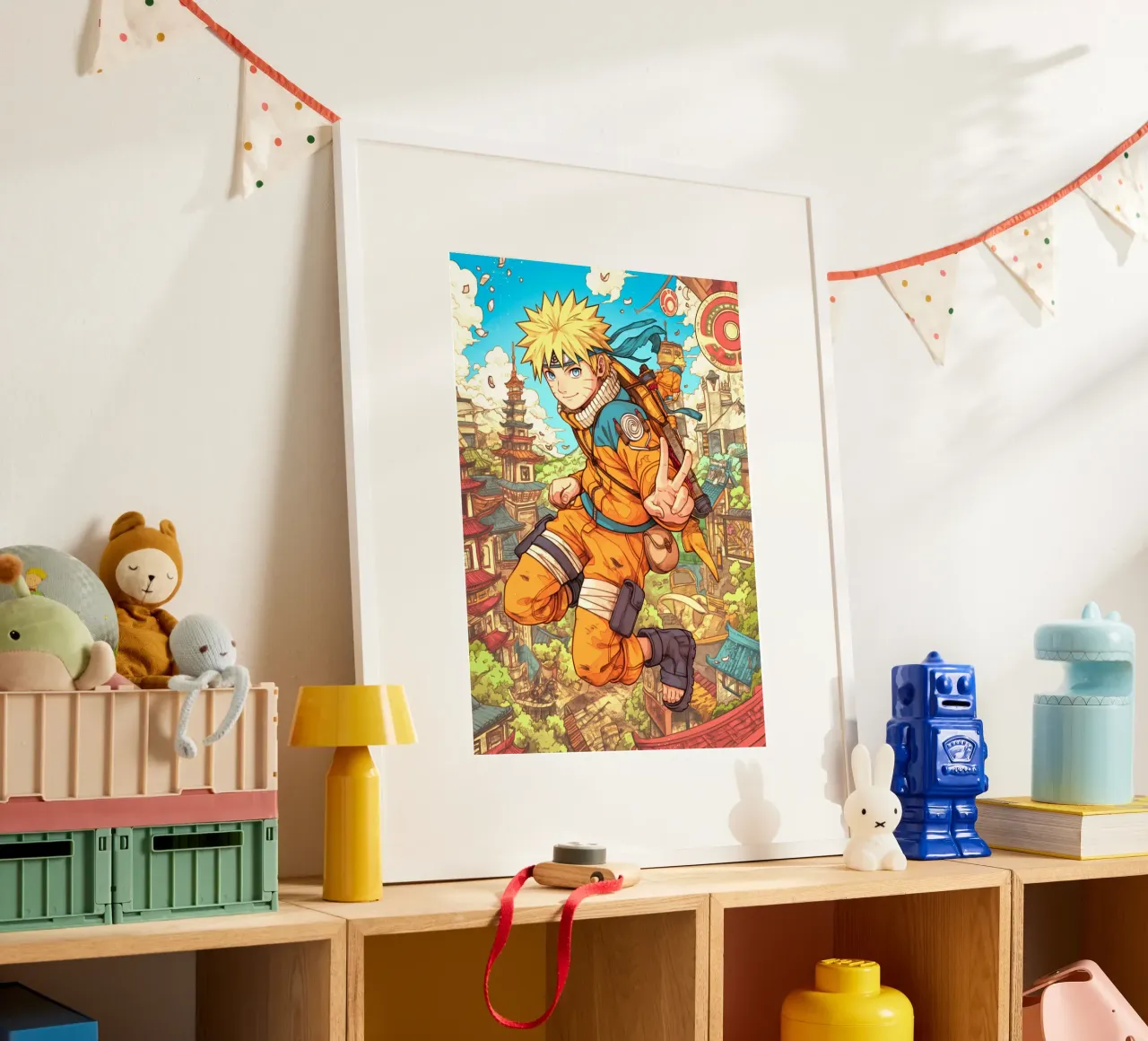 Naruto poster con telaio in legno da Fleur de Lys