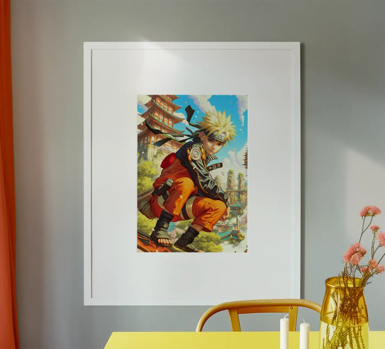 Naruto poster con telaio in plastica da Fleur de Lys
