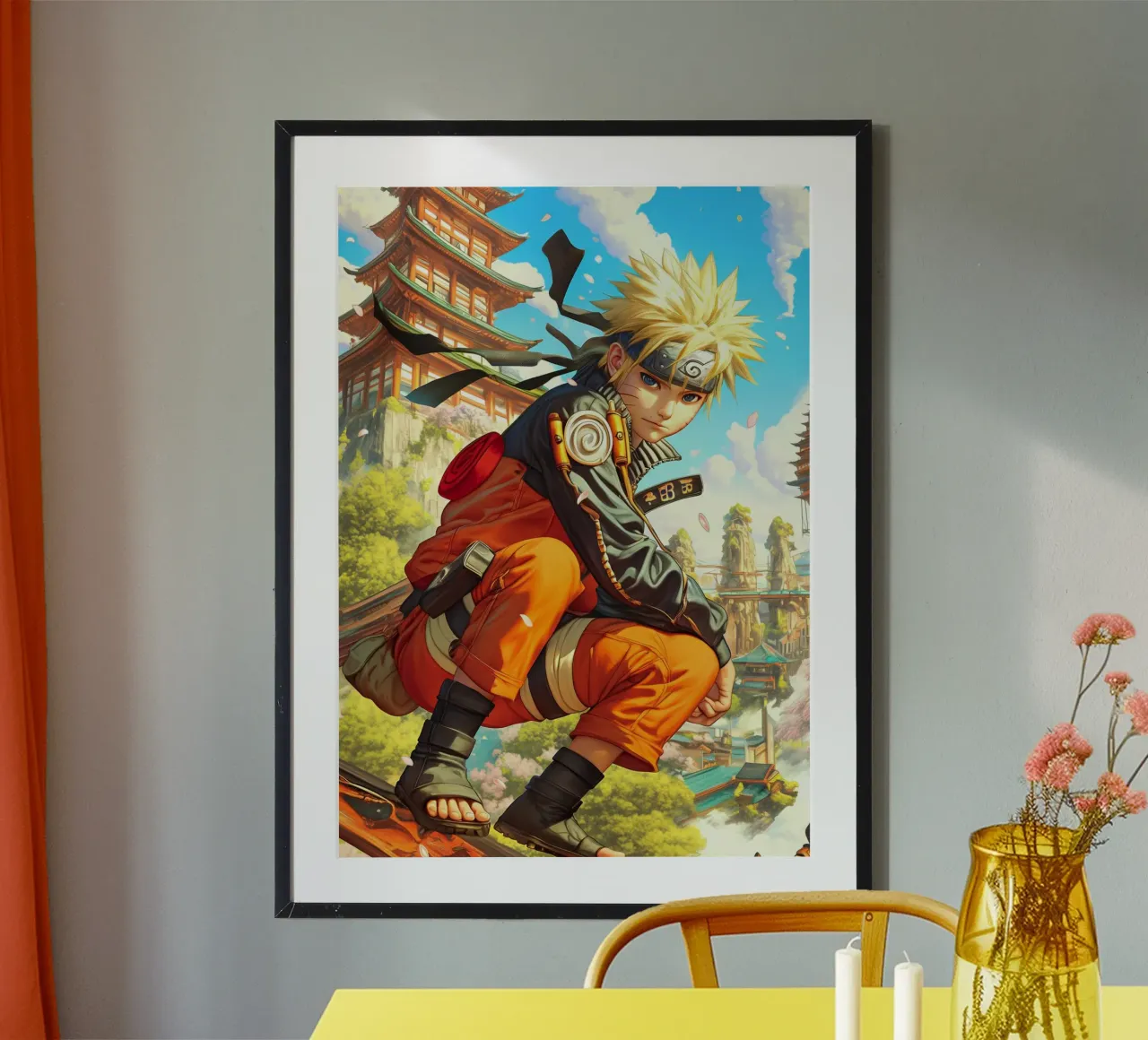 Naruto poster con telaio in plastica da Fleur de Lys