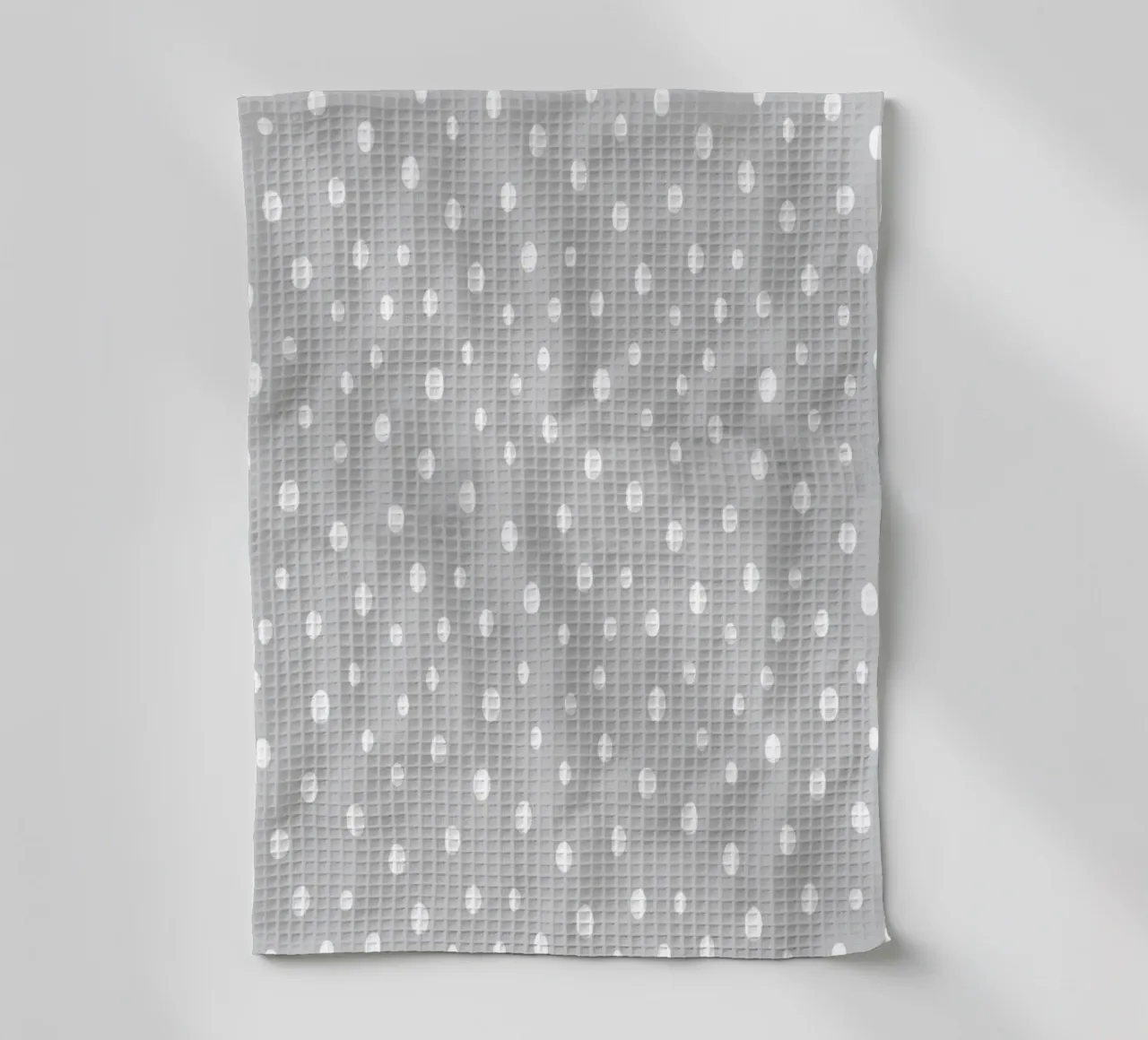 Minimal Chic Hand Drawn Polka Dots | White on Light Grey tea towel by Beauty in Simplicity