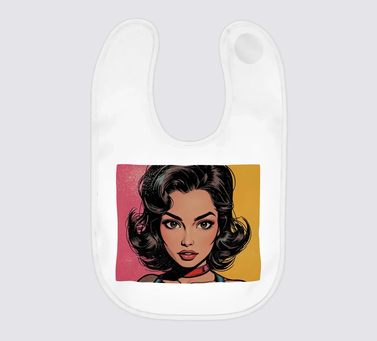 Donna in abito colorato bavaglino da DesignDoodle